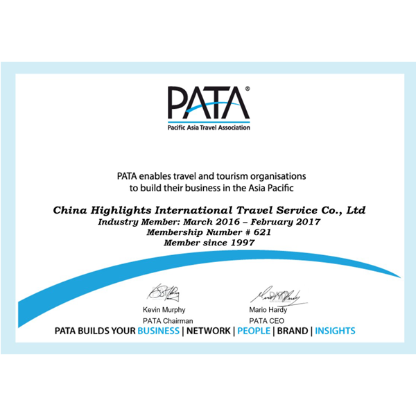 PATA enables China Highlights to build business in the Asia Pacific from March 2016 to March 2017