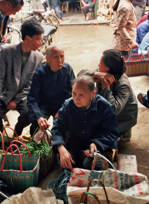 In a local market in Yangshuo