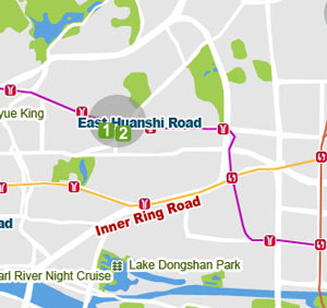 East Huanshi Road map East Huanshi Road map
