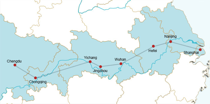 Xangai-Chengdu Rail Route