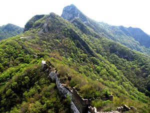 the scenery of the Great Wall at Jiankou section