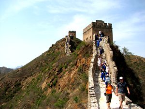 the scenery of the Great Wall at Simatai section