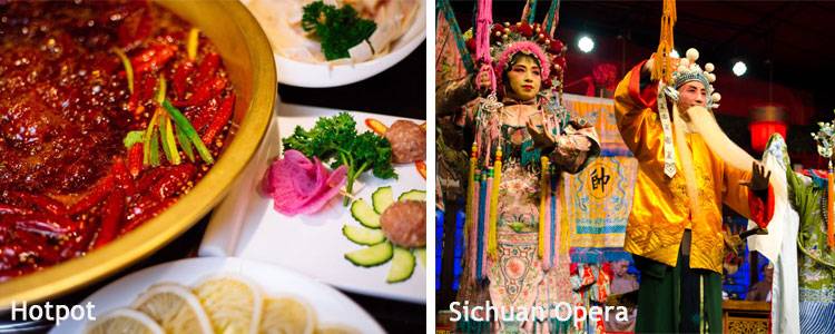 Sichuan hotpot and Sichuan Opera