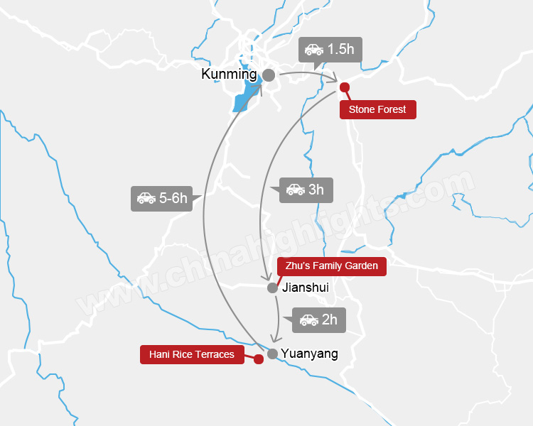 Map of yunnan