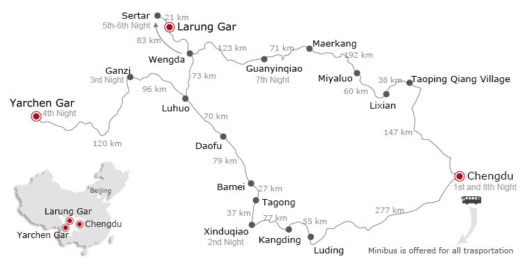 Seda and Yarchen tour map