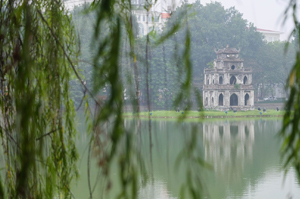 View of the Hoan Kiem Lake in Hanoi