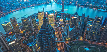 The skyscrapers in Shanghai