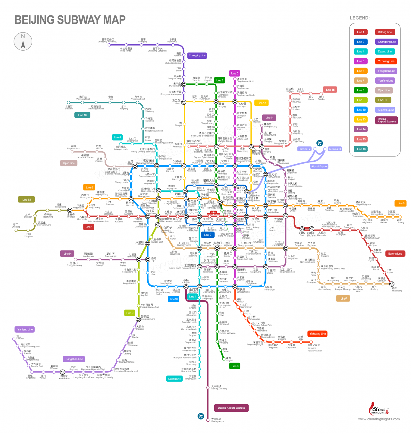 Beijing Subway System Map
