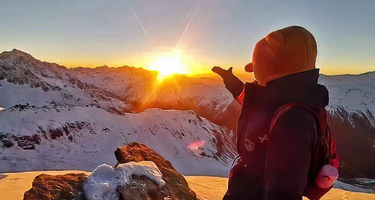 sunrise on the mountain