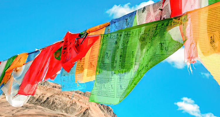 Tibetan culture the prayer flags