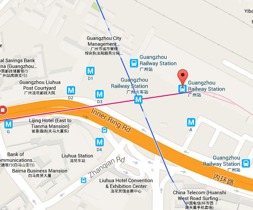 Guangzhou South Station street map
