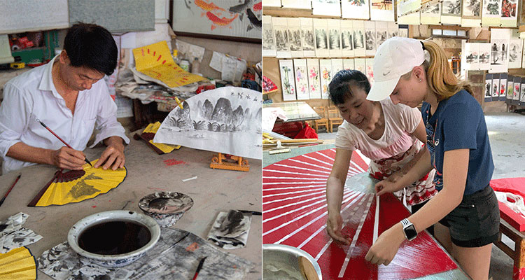 learn to make a painting fan