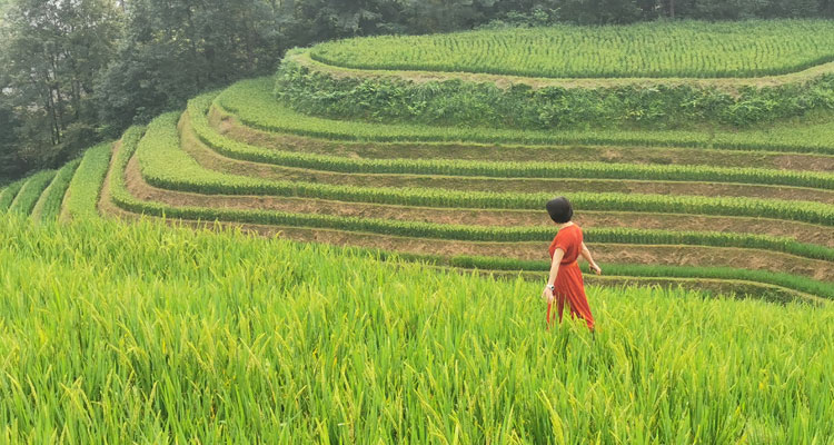 children on the bank of the river