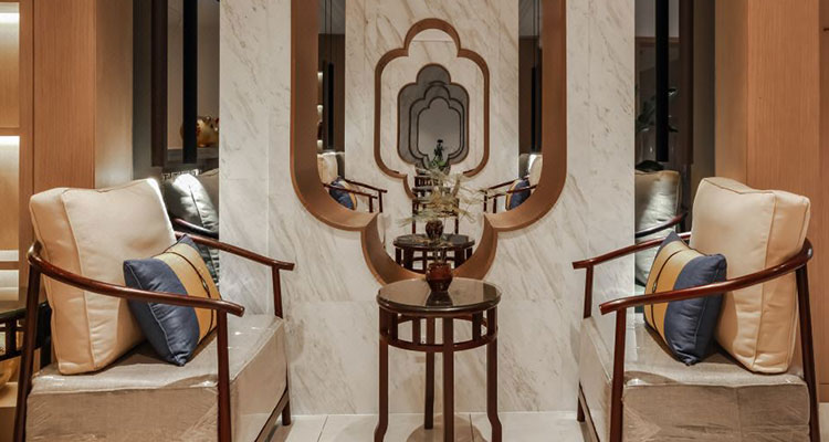 lobby of the hotel in zhenyuan