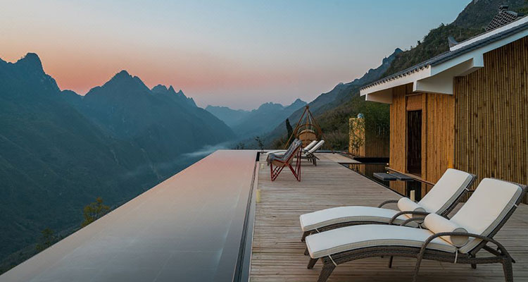 mountain view of the hotel