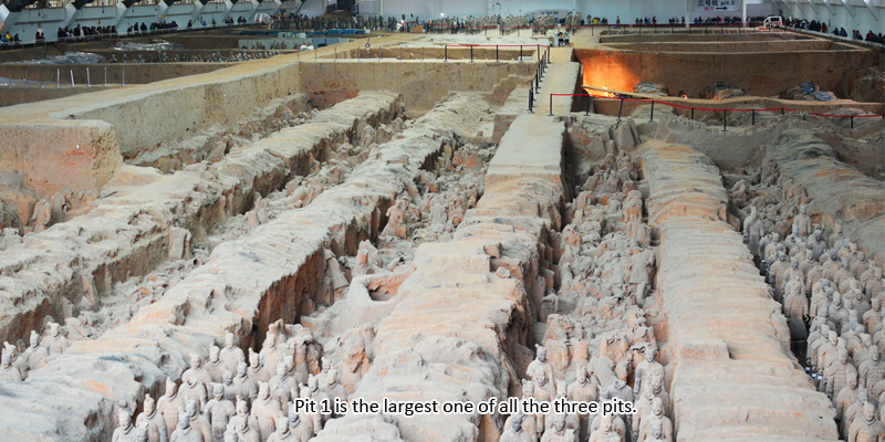 Pit 1 is the largest one
