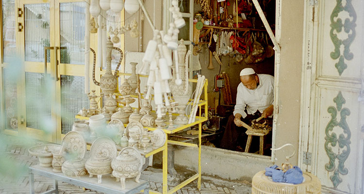 A craftsman in Kashgar