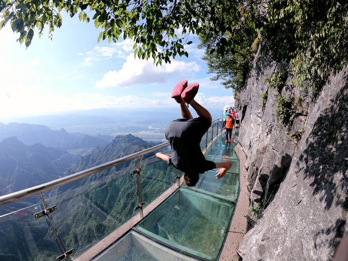 Glass skywalk