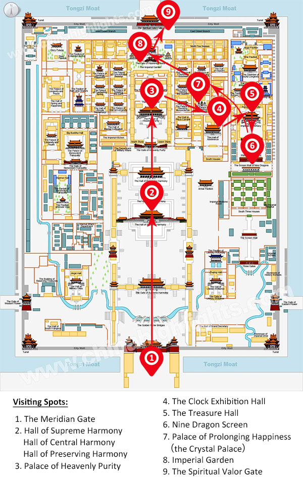 Forbidden City Walking Map2 