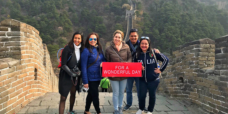 Customers on the Great Wall