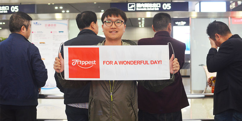 Your driver will hold a Trippest's sign at the exit