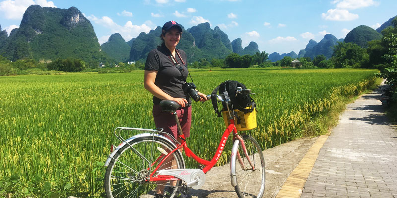 Biking in the countryside of Yangshuo