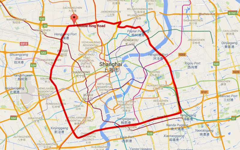 The hotel pick-up and drop-off area