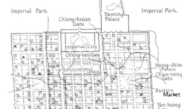 Map of Chang'an in Sui