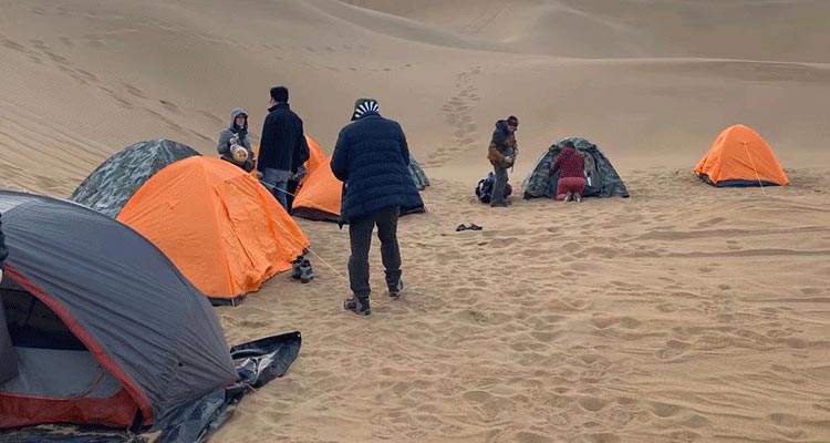 Camp in Kubuqi Desert