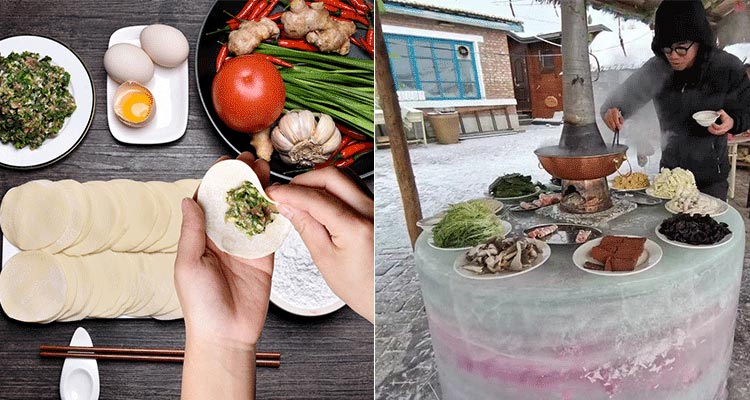 enjoy an outdoor hotpot on an ice table and 