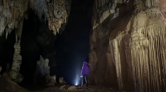 explore a limestone cave