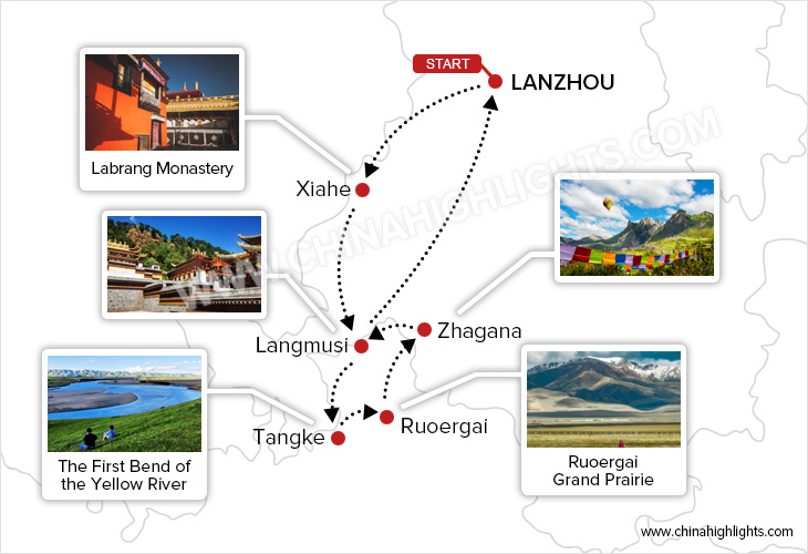 Gannan Tour Map