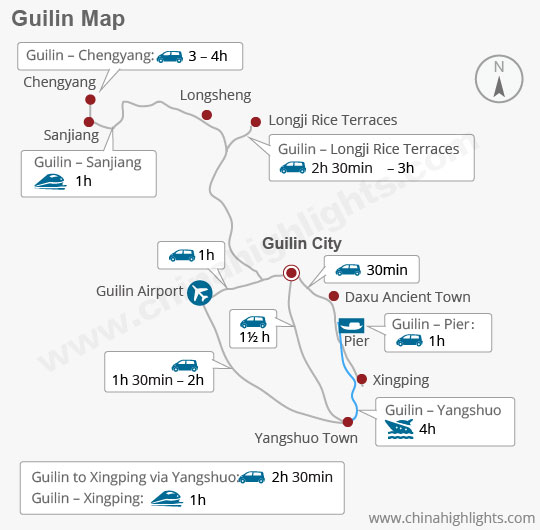 Guilin transport map