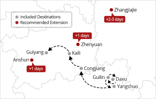 China golden triangle tour extensions