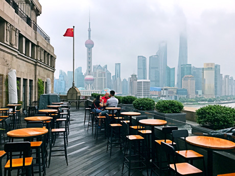 the skyscrapers in Shanghai