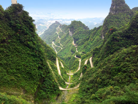 bends of Tianmen Mountain
