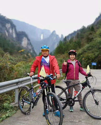 Biking at Zhangjiajie