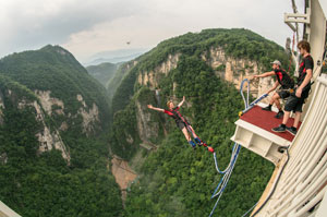 Bungee Jumping at Zhangjiajie Grand Canyon Glass Bridge