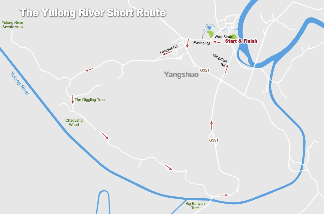 Court itinéraire de la rivière Yulong