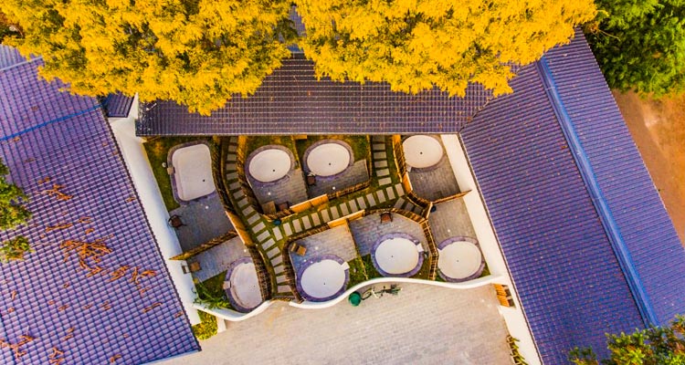 private open-air hotspring in hotel