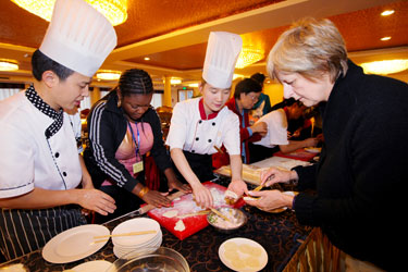 making dumplings